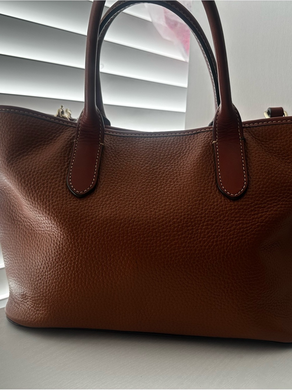 Dooney & Bourke Pebbled Leather Satchel in Cognac - Picture 3 of 11